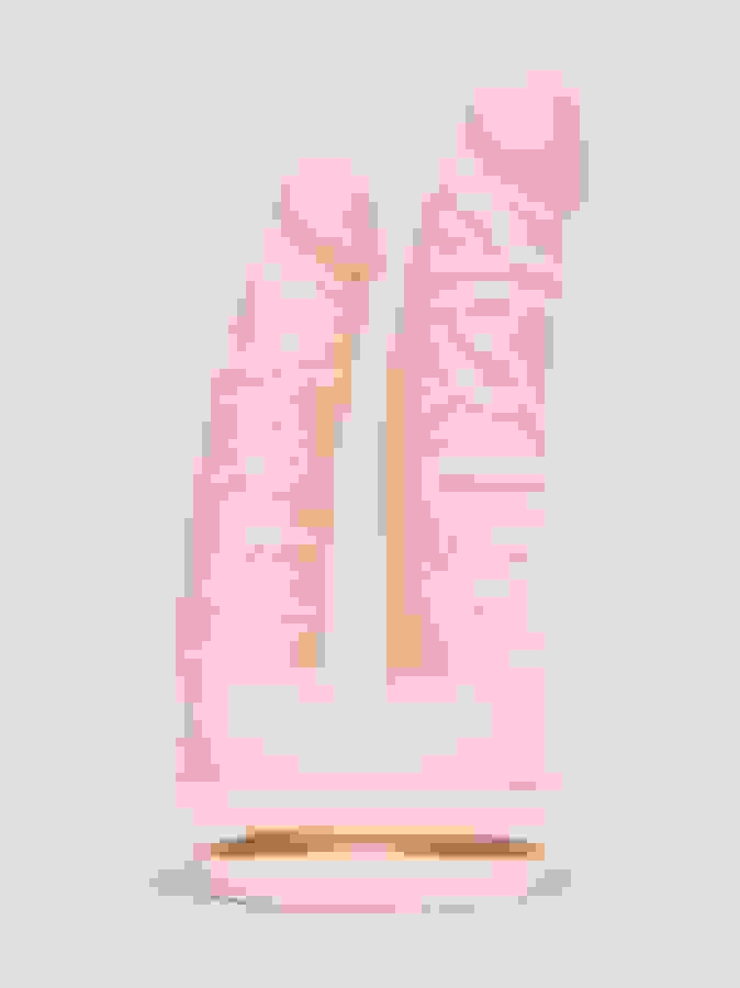 Lifelike Lover Ultra Realistic Double Penetrator Suction Cup Dildo 6 Inch, Flesh Pink, hi-res